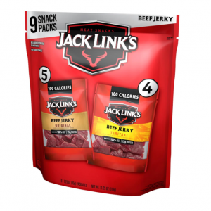 Jack Link's Beef Jerky Variety - Original and Teriyaki Flavors, 1.25 Oz (Pack of 9) @ Amazon