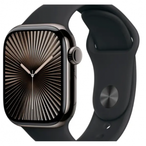 Apple Watch Series 10 (GPS+Cellular) 42mm Titanium Case with Black Sport Band for $699 @Best Buy