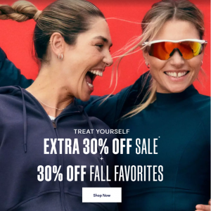 Athleta - Extra 30% Off Sale + 30% Off Fall Favorites