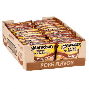 Maruchan Ramen Pork, Instant Ramen Noodles, Ready to Eat Meals, 24 Count @ Amazon