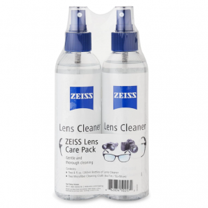 ZEISS Lens Care Pack - 2-8 Ounce Bottles of Lens Spray, 2 Microfiber Cleaning Cloths @ Amazon