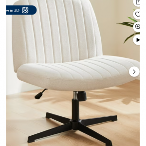 $52.10 off Office Chair Armless Criss Cross Legged Chair No Wheels @Walmart