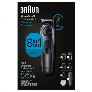 Braun All-in-One Style Kit Series 5 5471, 8-in-1 Trimmer, 40 Length Settings, Waterproof @ Amazon