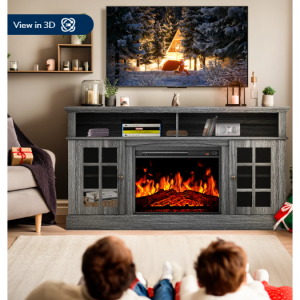 $230 off Electric Fireplace TV Stand for 65″ TVs +  23″ Fireplace @Walmart