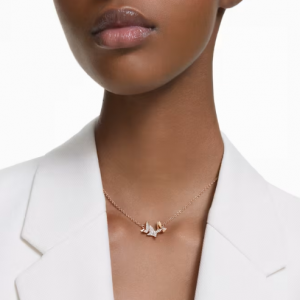 30% Off Lilia necklace Butterfly, White, Rose gold-tone plated @ Swarovski AU