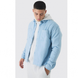 56% Off Oversized Brushed Overshirt @ boohooMAN