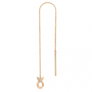 Chow Sang Sang MINTYGREEN 「萌芽」18K玫瑰金钻石单耳环