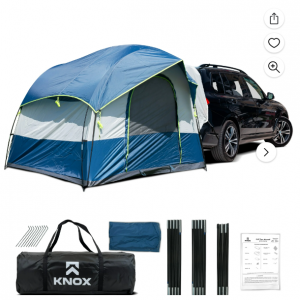 KNOX SUV Tent for Camping, Universal Fit for All Vehicles, 6 - 8 Person Tent for $168.99 @Walmart