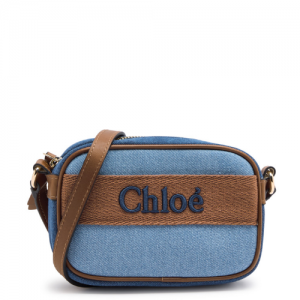CHLOE KIDS Logo denim cross-body bag