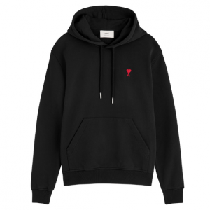 AMI PARIS Logo hooded stretch-cotton sweatshirt