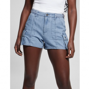 GUESS Amara Cargo Denim Shorts