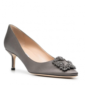 Manolo Blahnik Hangisi crystal-buckle 高跟鞋