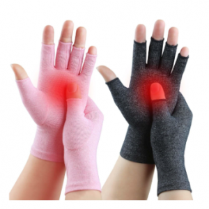 Tiny Chou Fingerless Arthritis Gloves for Women Men, 2 Pairs @ Amazon