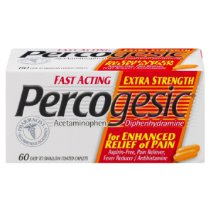 Percogesic Extra Strength Pain Reliever, Fever Reducer, 60 Safety Coated Tablets @ Amazon