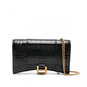 Balenciaga Hourglass crocodile-embossed 链条包