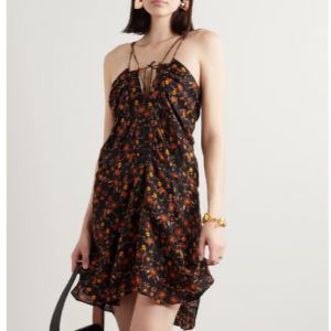 ISABEL MARANT Presly floral-jacquard mini dress 碎花吊带裙