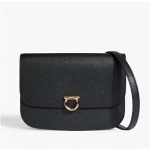 FERRAGAMO Gemini pebbled-leather shoulder bag 单肩包