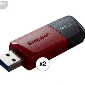 Kingston 128GB DataTraveler Exodia M USB 3.2 Gen 1 Flash Drive (Red, 2-Pack) for $11.98 @B&H