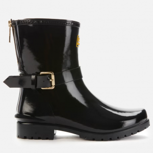 Barbour International Women's Mugello Biker Wellies - Black - UK 3