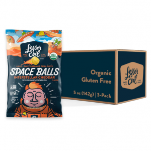 LesserEvil Interstellar Cheddar Space Balls, 5 oz, Pack of 3 @ Amazon