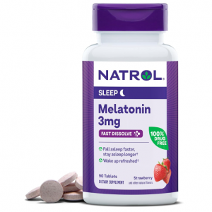 Natrol Fast Dissolve Melatonin 3 mg, 90 Strawberry-Flavored Melatonin Tablets @ Amazon