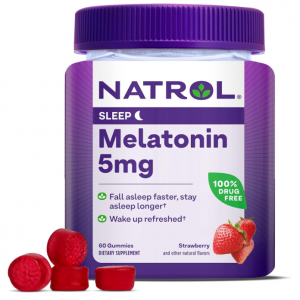 Natrol Melatonin Gummies, Sleep Support for Adults, 5 mg, 60 Strawberry-Flavored Gummies @ Amazon