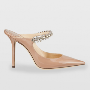 Jimmy Choo Bing Patent Crystal-Strap 高跟鞋