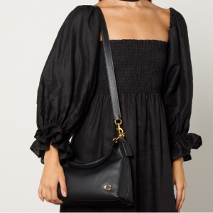 Coach Juliet Leather Shoulder Bag Convertible Shoulder Bag - Black 单肩包