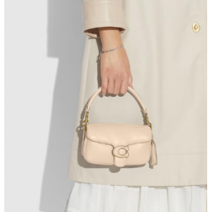 Coach Pillow Tabby 18 Leather Shoulder Bag Convertible Shoulder Bag - Ivory
