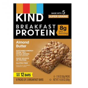 KIND Breakfast, Healthy Snack Bar, Almond Butter, 1.76 OZ Packs (6 Count) @ Amazon