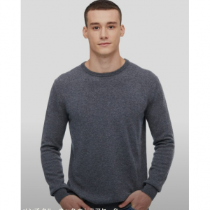 メンズ クルーネック カシミアセーター