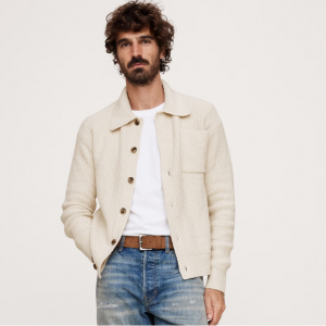 Banana Republic Ribbed Bouclé Polo領開衫