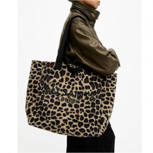 40% Off Izzy Leopard Print Logo Tote Bag @ Allsaints