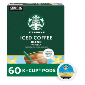 Starbucks K-Cup Coffee Pods, Iced Coffee Blend, Vanilla, 6 Boxes (60 Pods Total) @ Amazon