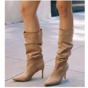 Princess Polly Billini jamiyah boots sand faux suede 高跟靴