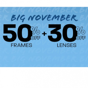 50% Off Frames + 30% Off Lenses @ Glasses Direct