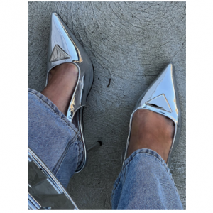 50% Off Georgie Slingback Heels Silver @ White Fox AU