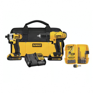DeWalt 20V MAX 无绳有刷 2 工具紧凑型电钻和冲击起子套件