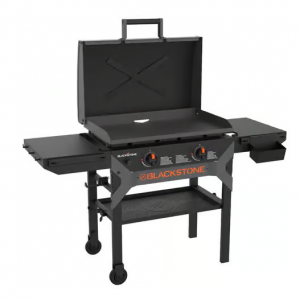 Blackstone 铁锻造 2 燃烧器液态丙烷户外煎锅带罩黑色
