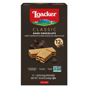 Loacker Classic Dark Chocolate Wafers - 45g/1.59oz, Pack of 12 @ Amazon