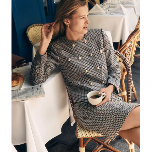 Ann Taylor 格纹双排扣夹克