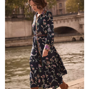 LOFT Pheasant Pleated 连衣裙