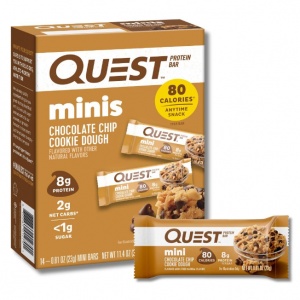 Quest Nutrition Mini Chocolate Chip Cookie Dough Protein Bars, 14 Count @ Amazon