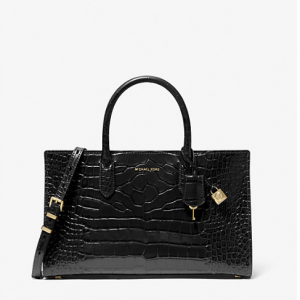 Michael Kors Scarlett Medium Crocodile Embossed Patent 手提包