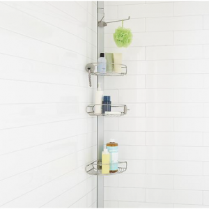 不锈钢拉杆浴室收纳架
