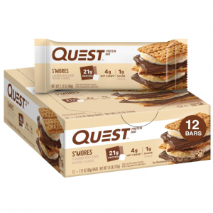 Quest Nutrition S'mores Protein Bars, 21g Protein, 12 Count @ Amazon