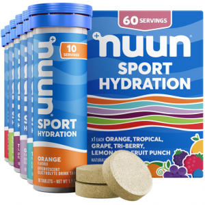 Nuun Sport: Electrolyte Drink Tablets, Pack, Variety, 6 Flavors, 10 Count (Pack of 6) @ Amazon