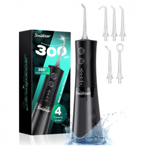 Sonicflosser 便携式水牙线 5个替换喷头 4档清洁模式 @ Amazon