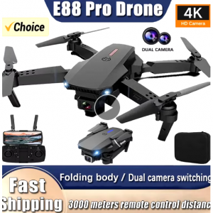 2024 E88Pro RC Drone 4K Professinal With 1080P Wide Angle HD Camera Foldable Helicopter