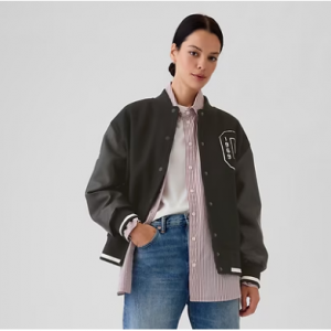 Gap Wool Varsity Logo Boyfriend Jacket 棒球夾克